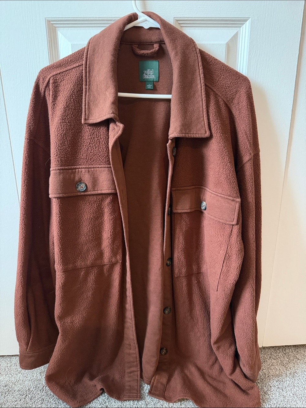wild fable men's rust shacket jacket